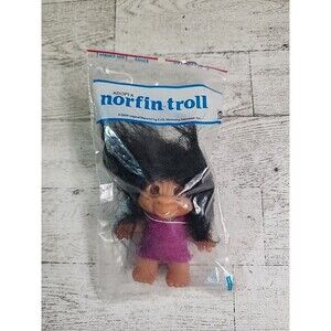 1980s Norfin Dam Troll Doll 3" The Tiny Ones Bagged Style #502 w/ TAG
